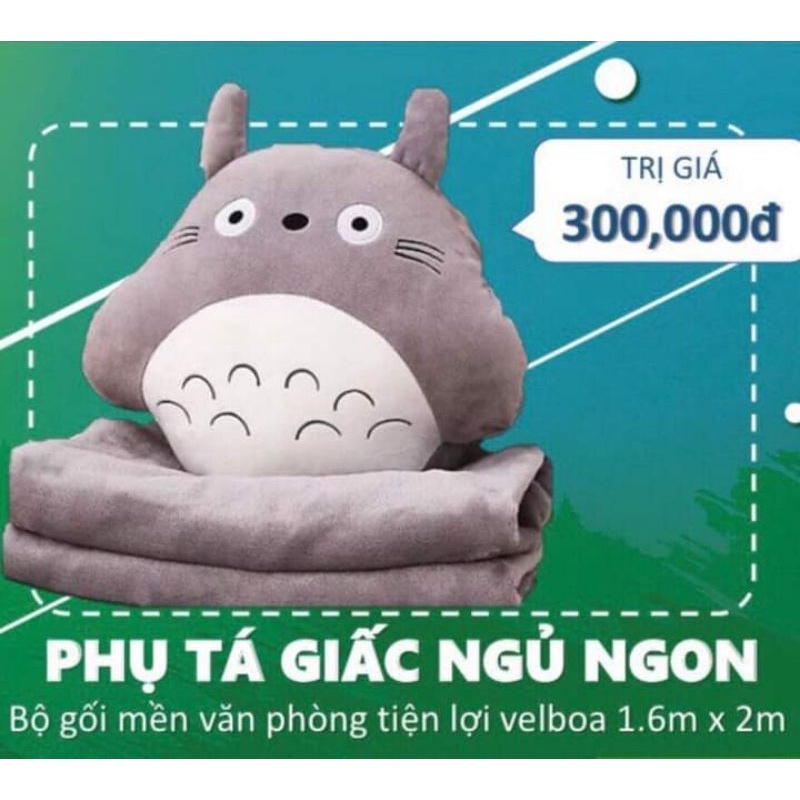 Bộ mềnh gối văn phòng Cute vải mềm mịn không xu