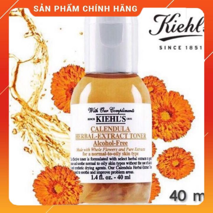 Nước hoa hồng Kiehl's Hoa Cúc Calendula Herbal Extract Toner hàng chuẩn mini 40ml | BigBuy360 - bigbuy360.vn