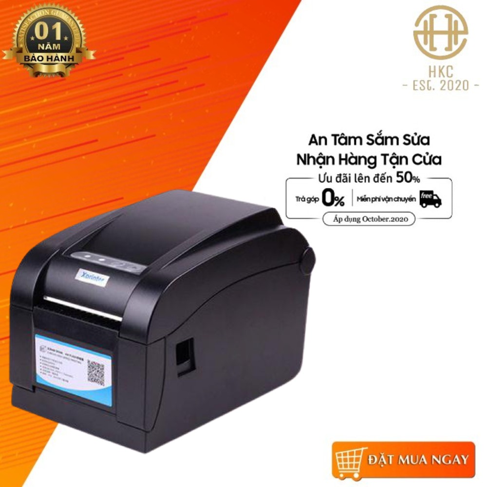 Máy in Xprinter XP 350B in đơn hàng GHTK, in tem nhãn và phiếu giao hàng các sàn TMĐT