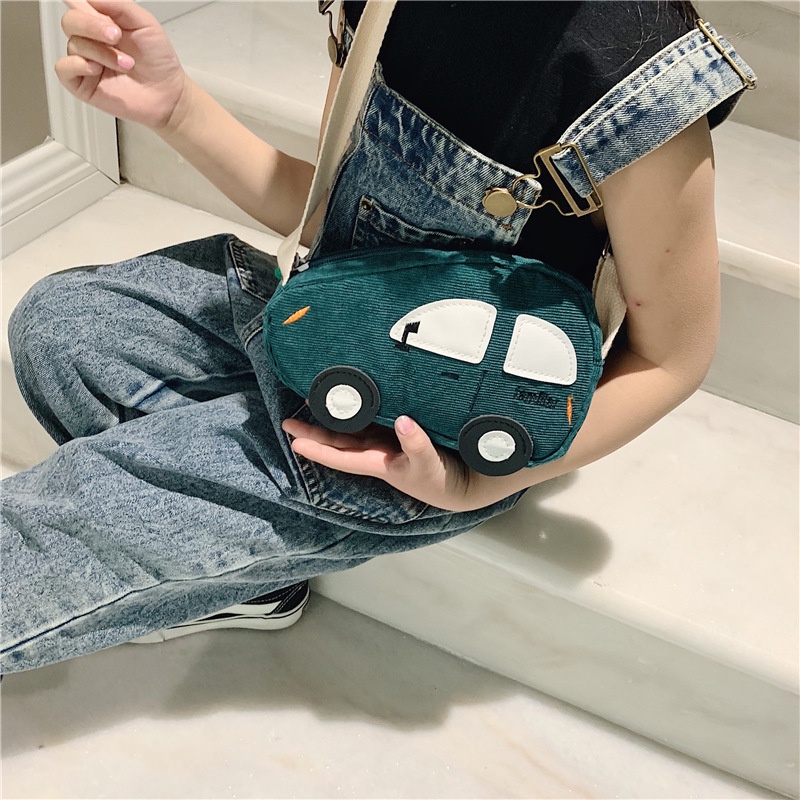 Túi Đeo Chéo Mini Vải Canvas Siêu Nhẹ In Họa Tiết Hoạt Hình Dễ Thương Cho Bé Trai Và Gái