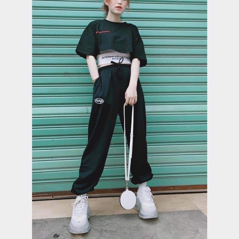 [Mã FAMAYWA2 giảm 10K đơn 50K] QUẦN THUN NỮ JOGGER - QUẦN BO ỐNG SPUN UNISEX 3 MÀU - SPUN PANTS ĐEN TRẮNG XÁM