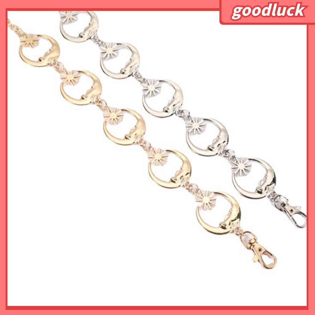 &lt; Golu &gt; Dây Đeo Thắt Lưng Trang Trí Hình Mặt Trăng Ngôi Sao Rỗng Phong Cách Punk Hip Hop Nhỏ Gọn Lâu Trôi Thích Hợp Làm Quà Tặng