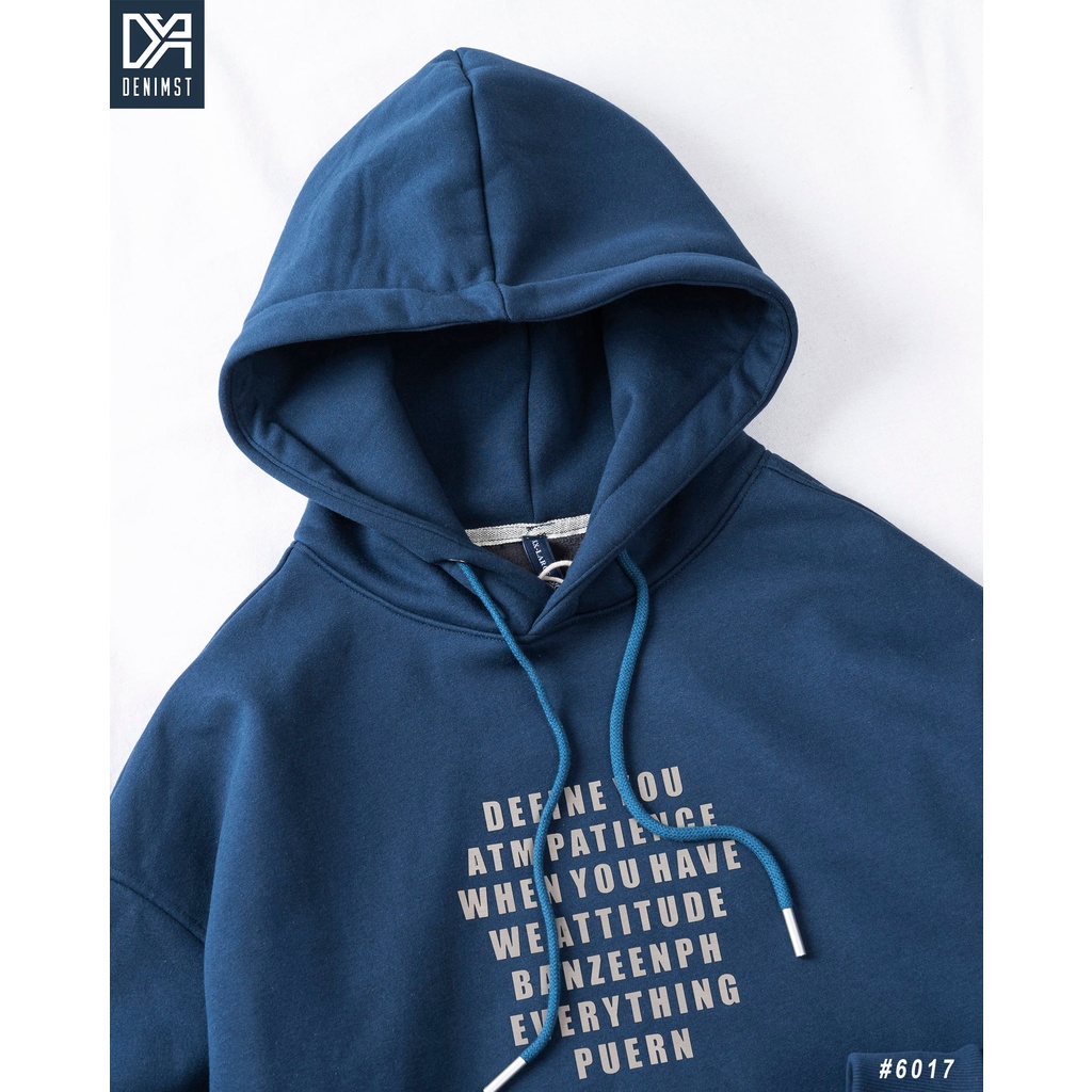 Áo Hoodie Nam DEFI DENIMST 6017 Chất Liệu Nỉ Nhung, Dáng Suông