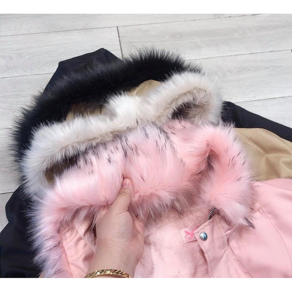 Áo khoác kaki lót lông siêu ấm