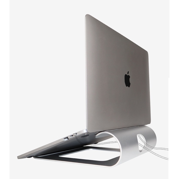 Đế tản nhiệt nguyên miếng hợp kim nhôm cho laptop, macbook chắc chắn, kê cao máy.