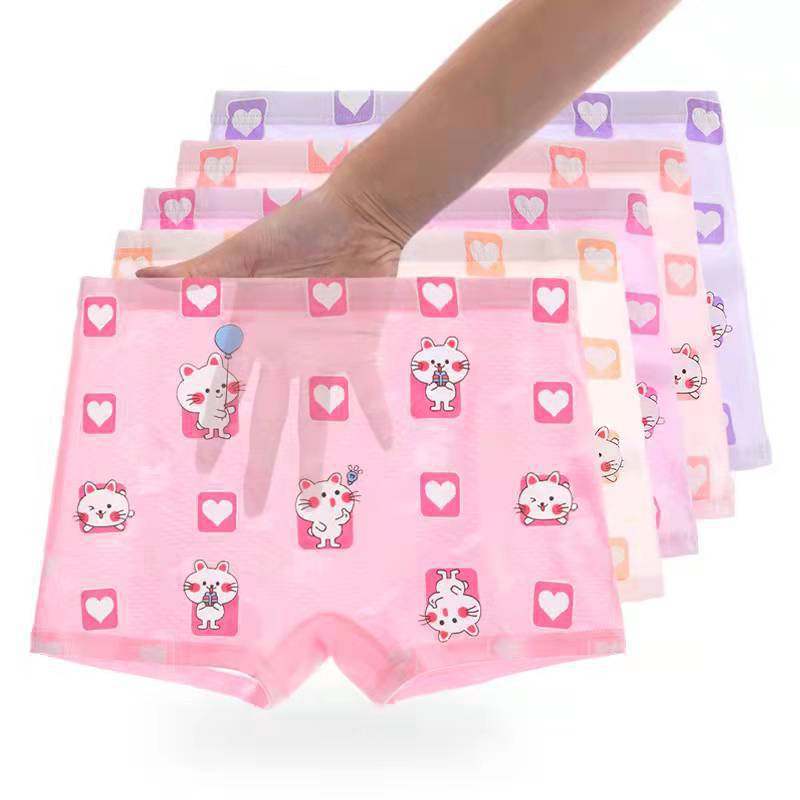 Set 5 Quần Lót Lưới Thoáng Khí Không Có Kẹp Dành Cho Bé Gái