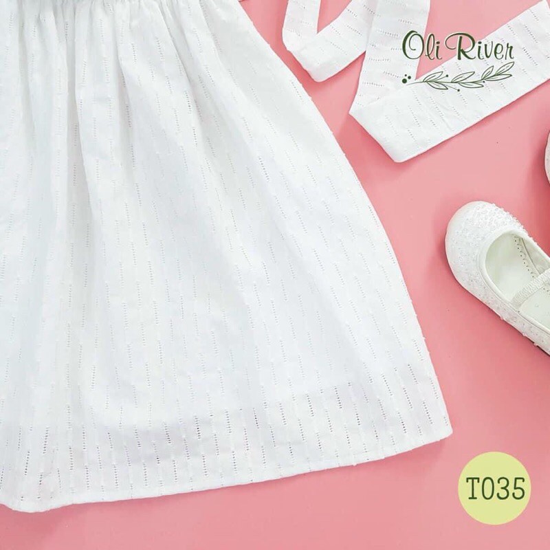 VÁY ĐẦM REN THẮT NƠ SIÊU XINH THƯƠNG HIỆU OLI RIVER