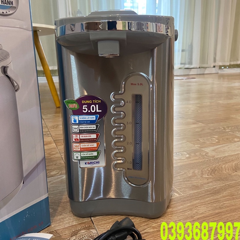 🍇BÌNH ĐUN NƯỚC KORICH DUNG TÍCH 5L-AN TOÀN CHO NGƯỜI DÙNG-TỰ ĐỘNG NGẮT KHI SÔI-BẢO HÀNH 12 THÁNG