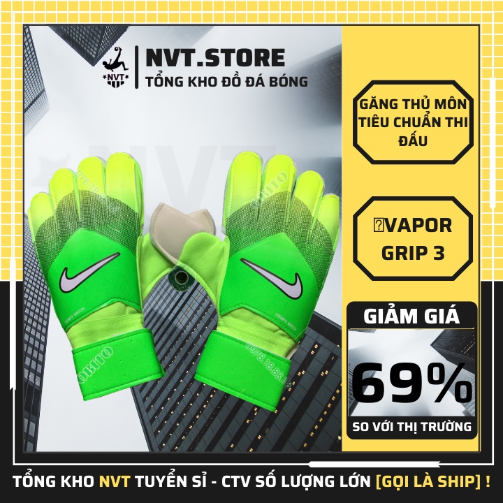 Găng tay thủ môn chuyên nghiệp Nike Tiempo, Bao tay bắt gôn cao cấp, ôm sát bàn tay - NVT.store.vn