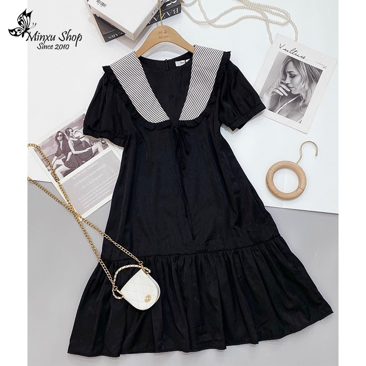 Váy dáng xuông đuôi cá thiết kế tiểu thư sang chảnh, đầm dự tiệc, đi chơi, đi học nữ tính, nhẹ nhàng Minxu shop VAY05