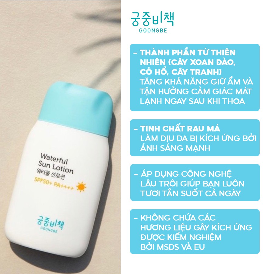 Kem Chống Nắng Dịu Nhẹ Cho Trẻ Em Goongbe Waterful Sun Lotion 80g