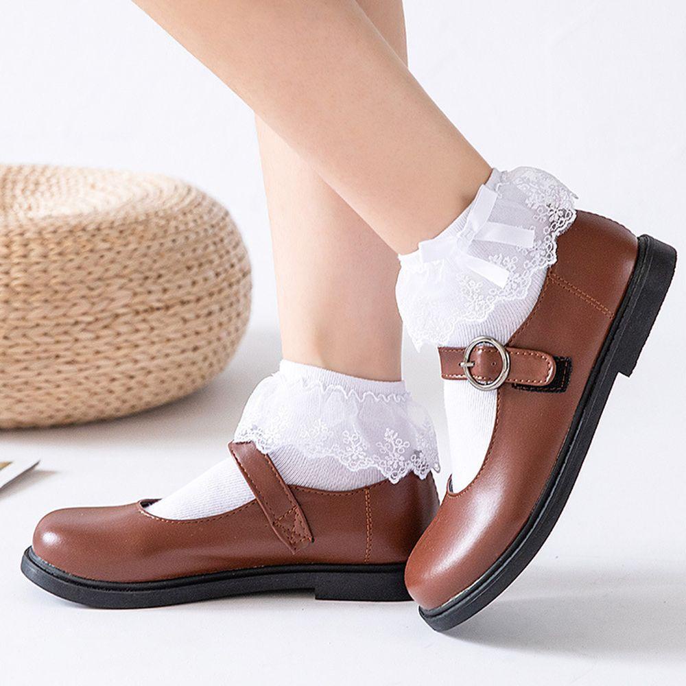 Vớ Cổ Thấp Phối Ren Thoáng Khí Thắt Nơ Xinh Xắn Thời Trang Cho Nữ