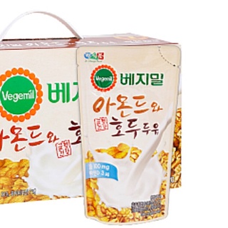 Lốc 20 túi Sữa đậu nành, hạnh nhân và óc chó Vegemil 190ml -