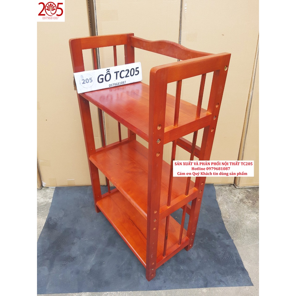 Kệ sách gỗ 3 tầng 60x28x90cm GỖ CAO SU 100%