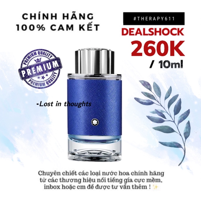 [𝗦𝗔𝗟𝗘]..::✨Nước Hoa Nam 𝗠𝗼𝗻𝘁𝗯𝗹𝗮𝗻𝗰 𝗘𝘅𝗽𝗹𝗼𝗿𝗲𝗿 𝗨𝗹𝘁𝗿𝗮 𝗕𝗹𝘂𝗲 (5ml/10ml/20ml)