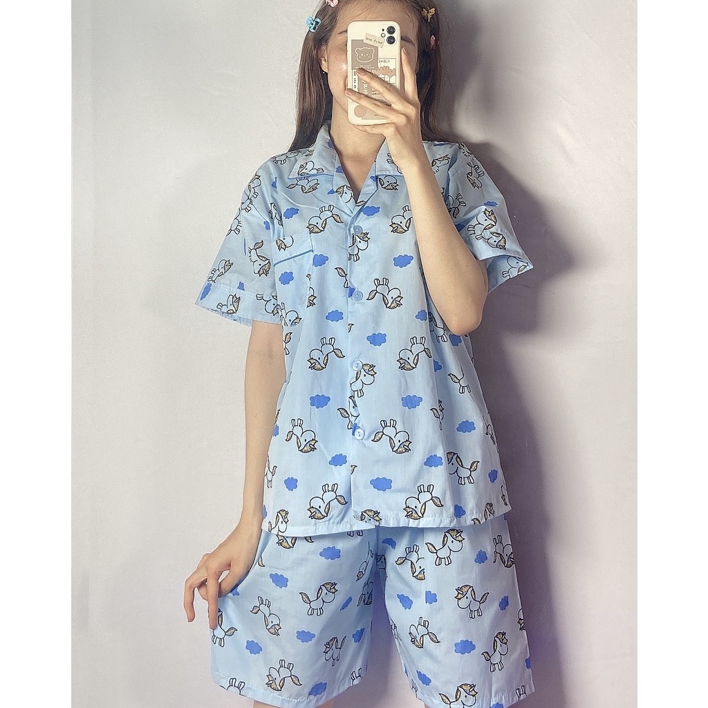 Đồ Bộ Pijama in hoạ tiết kỳ lân nhí nhảnh form to | BigBuy360 - bigbuy360.vn