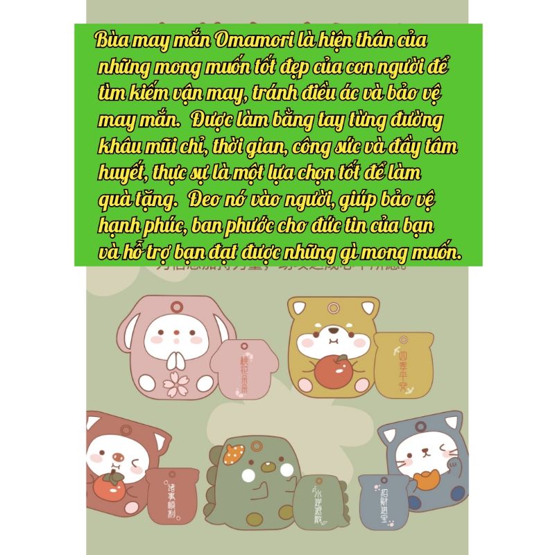 (HÀNG ORDER) Set nguyên liệu làm túi phước Omamori handmade.