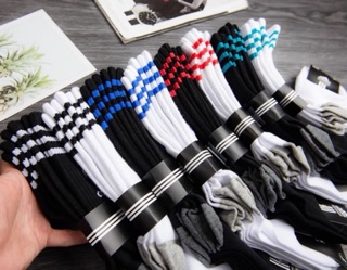 Tất Vớ Dài 3 Sọc cotton 100%