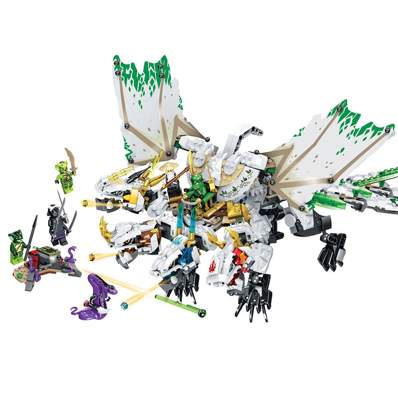 Đồ chơi giáo dục Lắp Ráp mô hình  Ninja The Ultra Dragon Mecha 82201 4031
