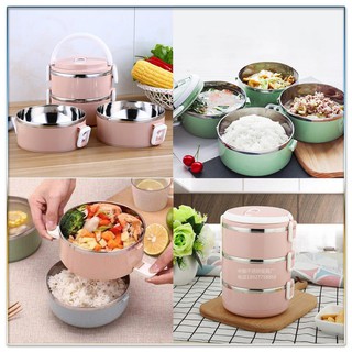 Cặp Lồng Giữ Nhiệt Đựng Cơm Đựng Thức Ăn - Cặp Lồng Lúa Mạch 4 Tầng