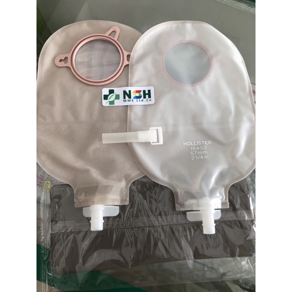Túi chứa nước tiểu hai mảnh Hollister,túi đựng nước tiểu hai mảnh niệu đạo nhân tạo Hollister 18402 18403