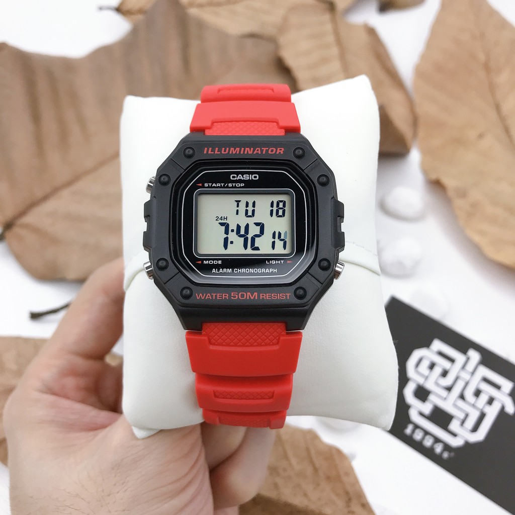 Đồng hồ nam Casio W-218 / W-218H-4B dây nhựa chính hãng