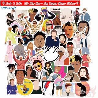 ❉ Bộ 02 Sticker Ca Sĩ Rapper Phong Cách Hip Hop ❉ Bộ 50 Miếng Dán Thời Trang Dùng Trang Trí Ván Trượt / Laptop / Vali DIY