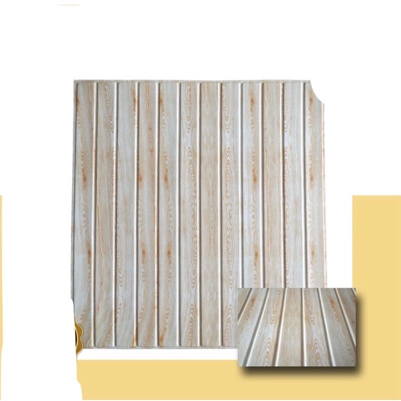 xốp dán tường hoa văn giả gỗ cao cấp mới khổ lớn 70x70cm