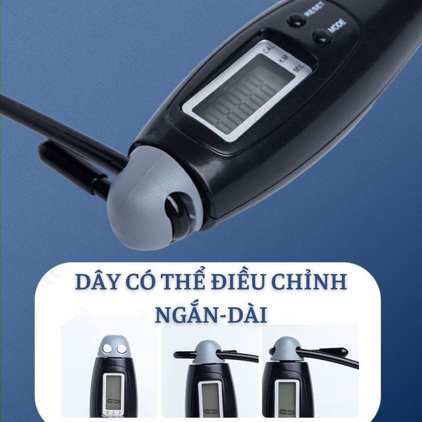 Dây nhảy đếm số đếm calo không quả tập thể dục giảm cân đốt mỡ bụng tạ