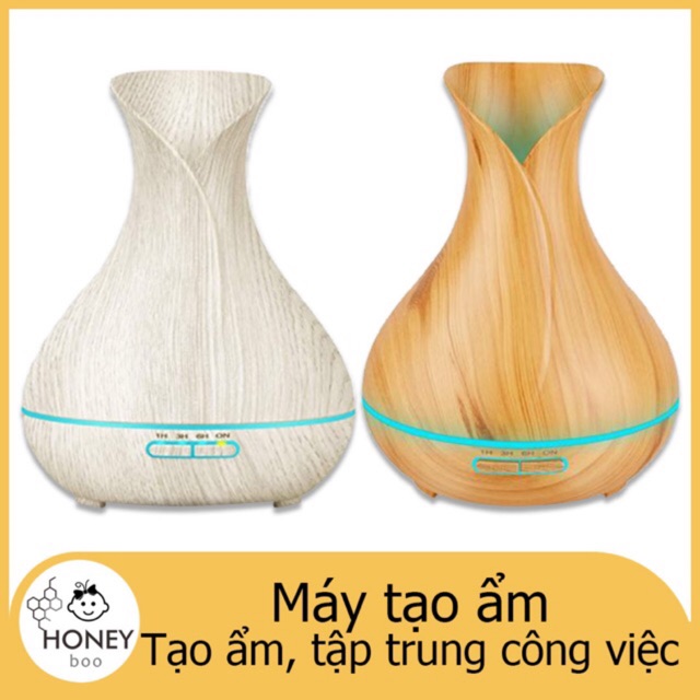 【DF-YOUNGSP】Máy tạo ẩm bình hoa vân gỗ + kết nối Bluetooth nghe nhạc