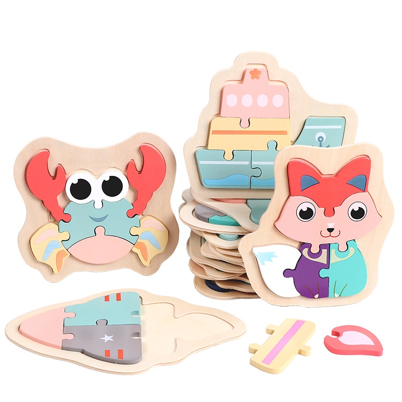 Đồ Chơi Lắp Ráp Hình Bánh Macaroon 3D Bằng Gỗ Giúp Phát Triển Trí Tuệ Cho Trẻ Em