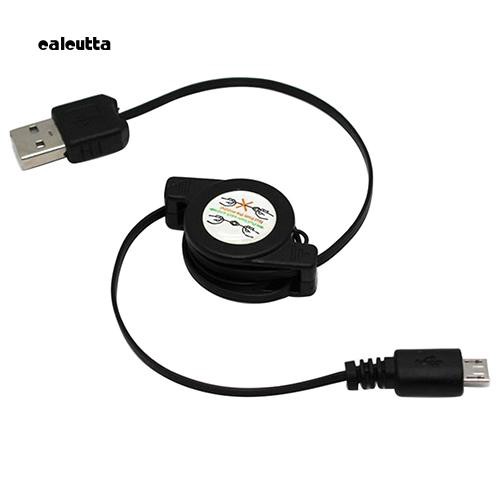 CAL_Retractable Micro USB A to USB 2.0 B Male Cable Sync Data Charger for Android