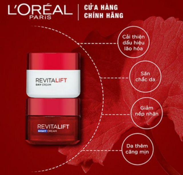 Bộ dưỡng săn chắc da và giảm nếp nhăn Revitalift ngày và đêm L'Oreal Paris