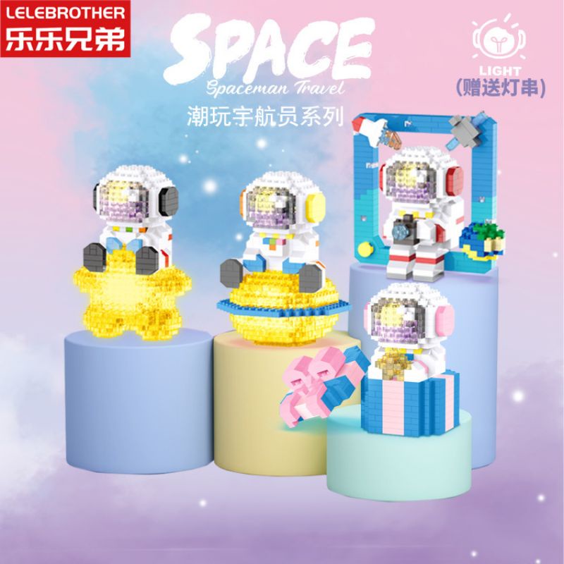 Đồ Chơi Lắp Ráp Nano 3D Phi Hành Gia Có Đèn [FullBox + Light + Thanh Gỡ] shopbecat