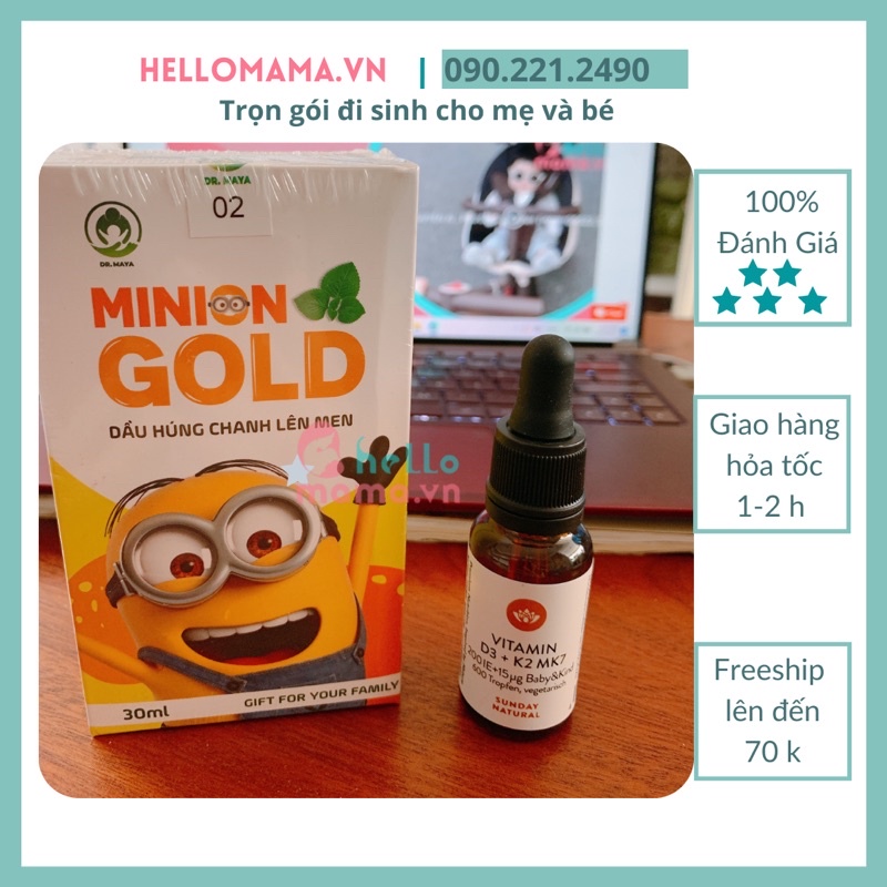 Vitamin D3 cho bé D3 K2 MK7 Đức Sunday Natural 20ml giúp hấp thụ canxi phát triển Chiều Cao tối ưu cho trẻ từ sơ sinh