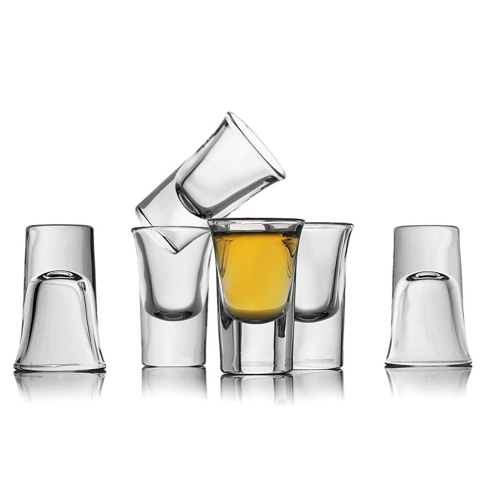 25-70ml Crystal Cup Shot Toughened Glass Cup Creative High Spirits White Wine glasses Drinking Thick Bottom Liquor whisky