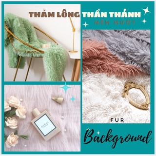 THẢM LÔNG THÚ NHÂN TẠO SỢI DÀI MỀM MỊN Trang Trí Chụp Ảnh Nhiều Màu