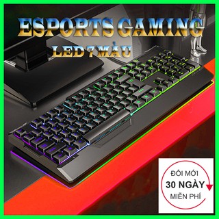 Bàn phím Gaming SRR siêu chất, led 7 màu cực đẹp, phím nhạy có thể chơi mọi tựa game, làm việc văn phòng. BH 6 tháng