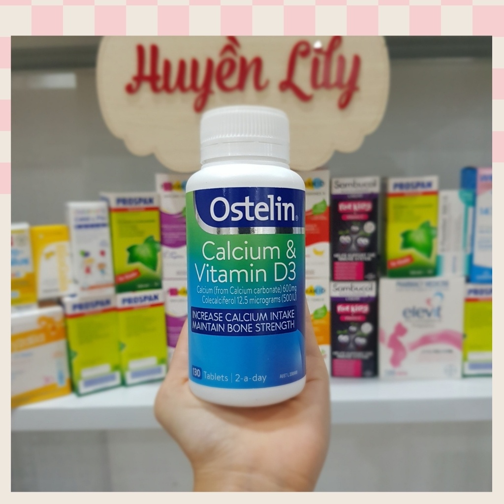 Canxi bầu Ostelin Calcium & Vitamin D3 130 viên của Úc
