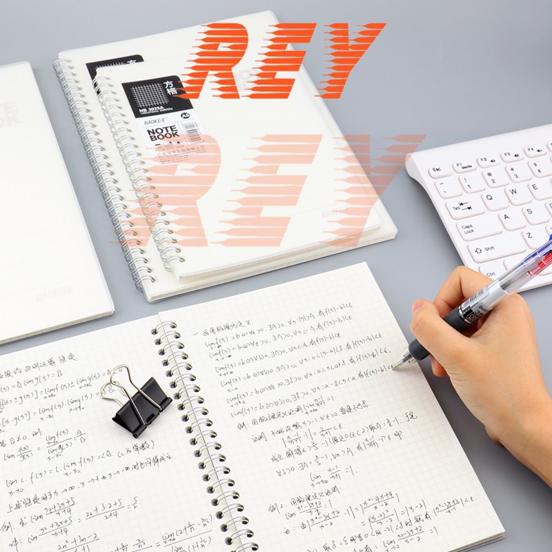 Sổ tay Note Book - Sổ lò xo A5 Baoke, giấy chống lóa đa dạng dòng kẻ NB3025