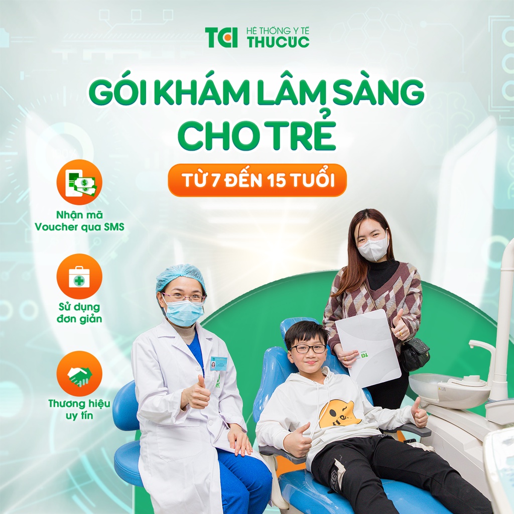 Hà Nội [E-voucher] Gói khám lâm sàng cho bé trai từ 7 đến 15 tuổi tại Hệ thống Y Tế Thu Cúc - TCI Hospital