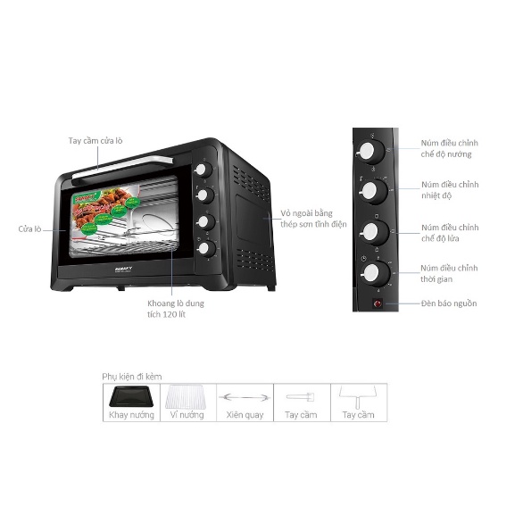 Lò nướng Sanaky 120 lít VH-129S2D