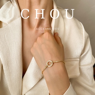 Vòng tay khoen tròn dây rút | chou accessories |