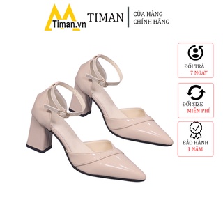 Giày sandal nữ cao gót 5cm TIMAN TD11 tôn dáng thời trang bảo hành 1 năm