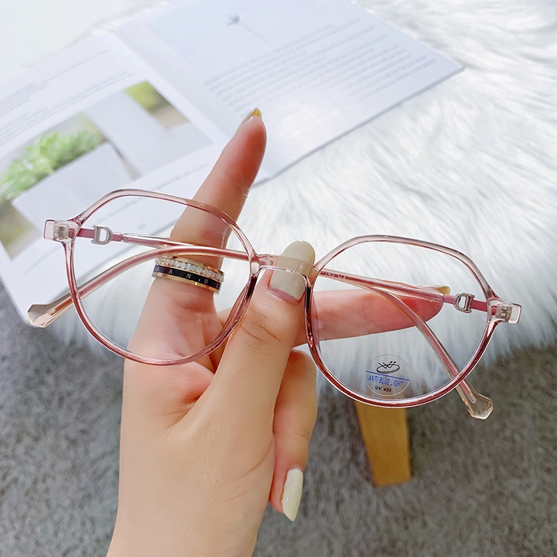 Mắt Kính Gọng Tròn Chống Ánh Sáng Xanh Hình Chữ D Thời Trang Hàn Quốc Cổ Điển