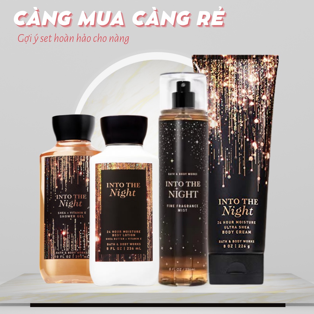 Xịt Thơm Toàn Thân Bath And Body Works Into The Night Quyến Rũ Ngọt Ngào Ấm Áp Cho Tiệc Đêm Chai 236ml