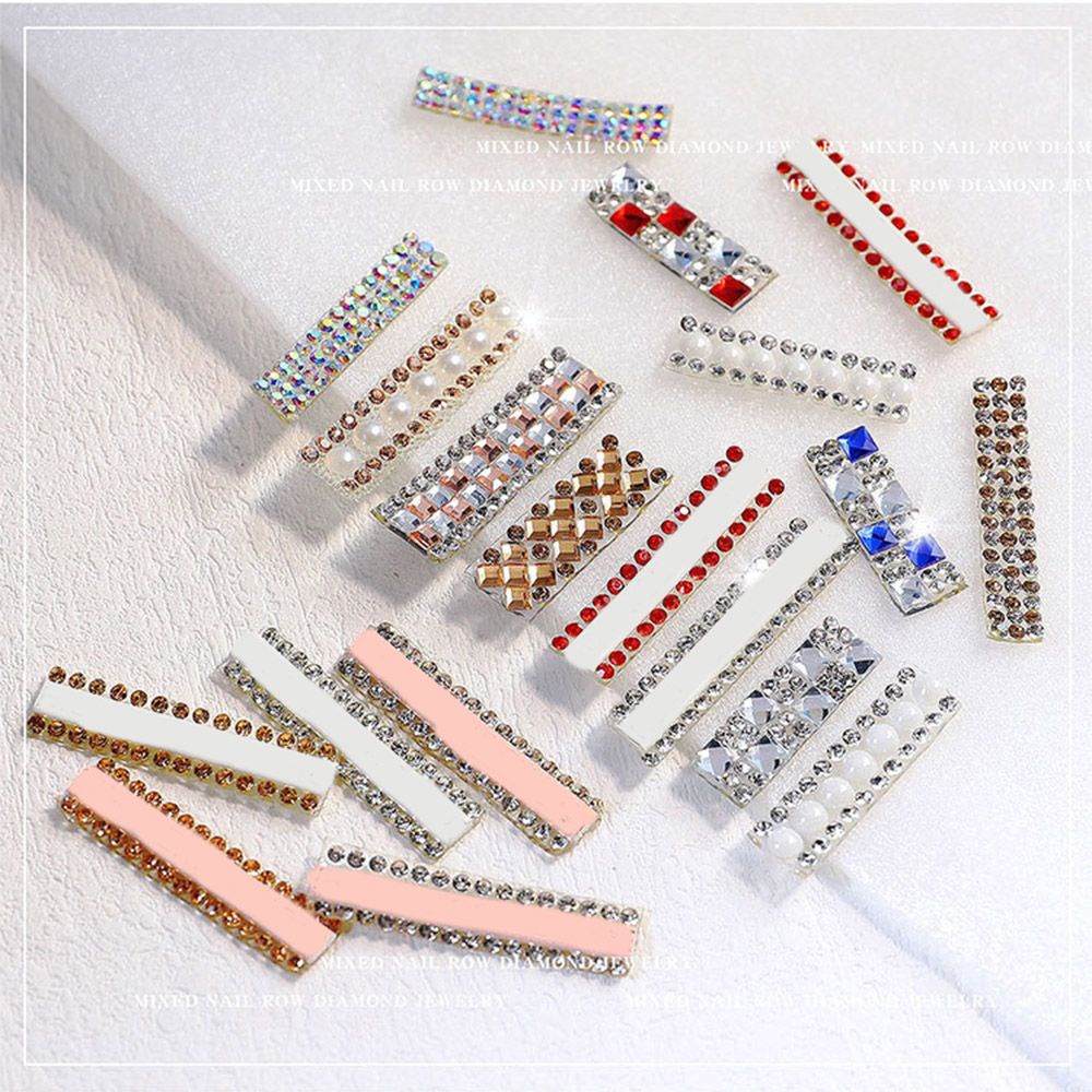 Sticker Dán Móng Tay Hình Chữ Cái Mới|Keo Dán Móng Giả Lấp Lánh|Kim Cương Đầy Màu Sắc Nóng Bỏng