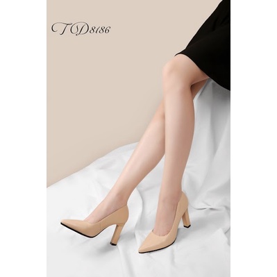 Giày cao gót nữ B SHOES, chất da siêu xịn, kiểu dáng thanh lịch, mũi nhọn, gót vuông siêu chắc chắn CG10