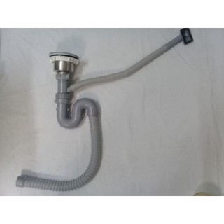 Bộ xi phông thoát nước(Bộ xả nước) dành cho chậu rửa bát 1 hố ,chất liệu inox siêu bền