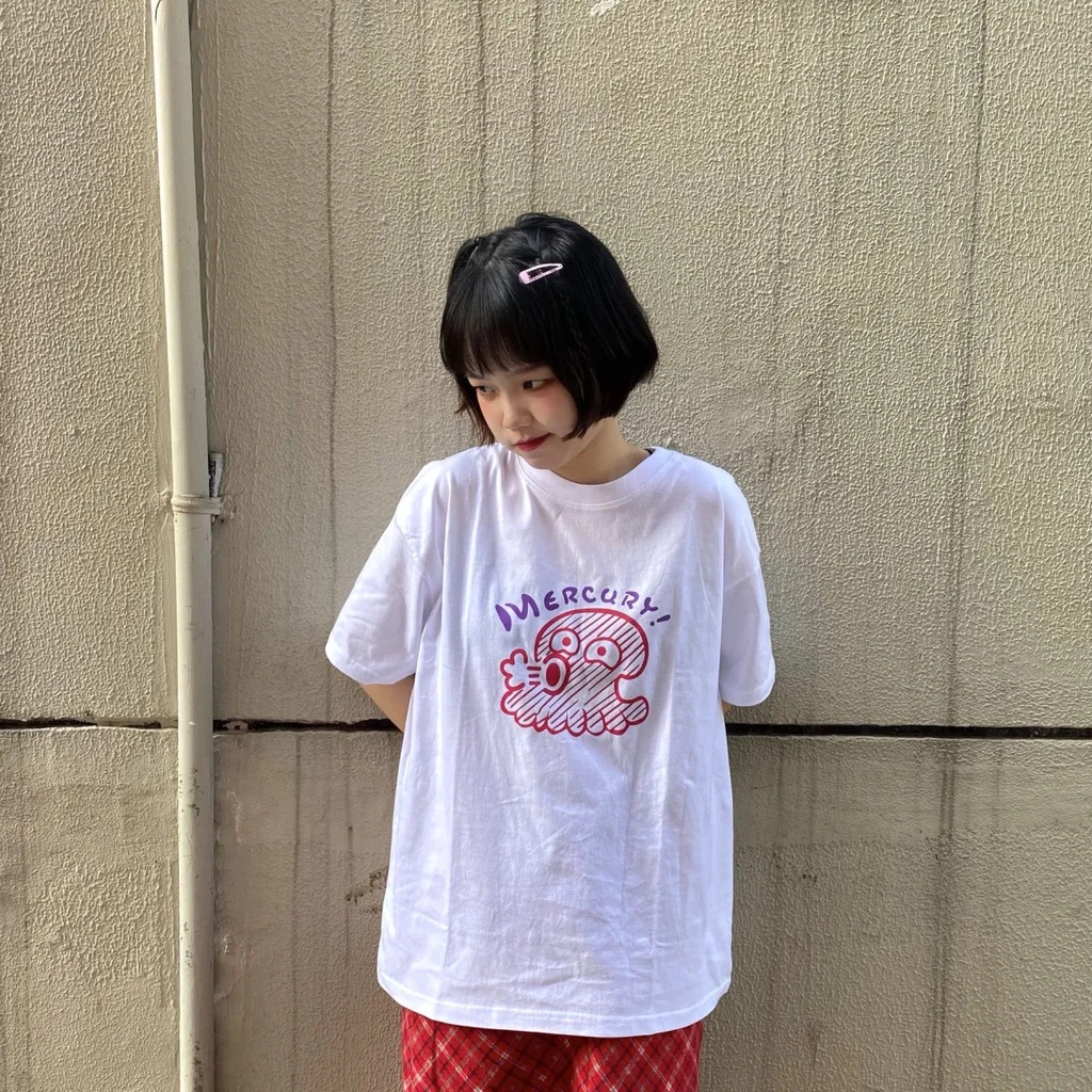 NRVP Áo Thun 100% Cotton Dáng Rộng Thời Trang Hàn Quốc Cho Nữ